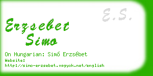 erzsebet simo business card