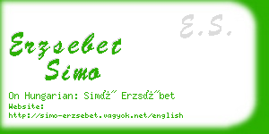 erzsebet simo business card
